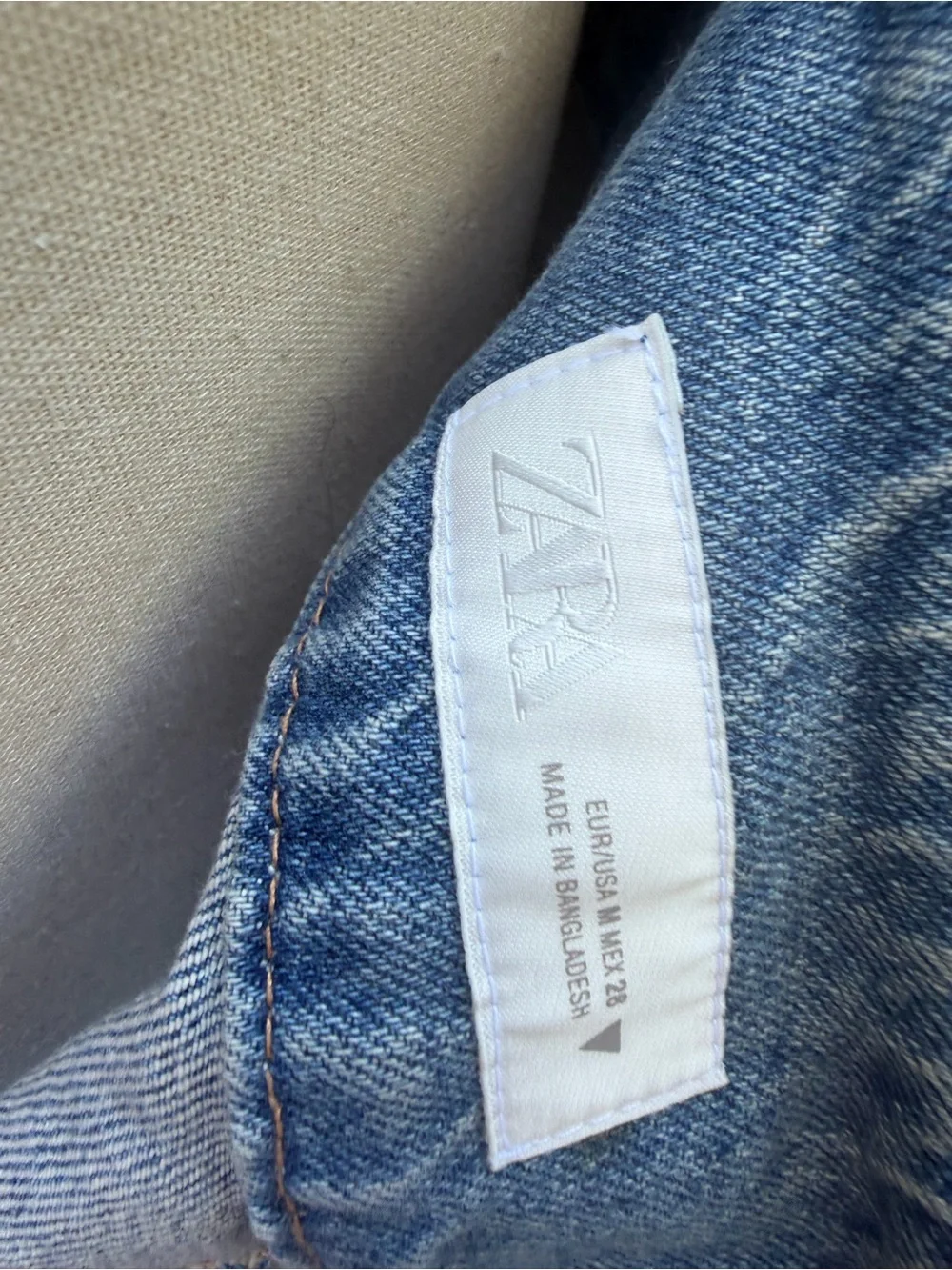 ZARA blue denim mini dress with rhinestones sleeveless Sz M NWT. - Picture 9 of 11